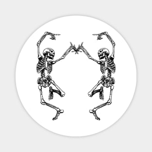 dancing skeletons at halloween party Magnet